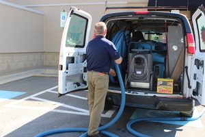 A Project Manager Prepping Water Damage Equipment